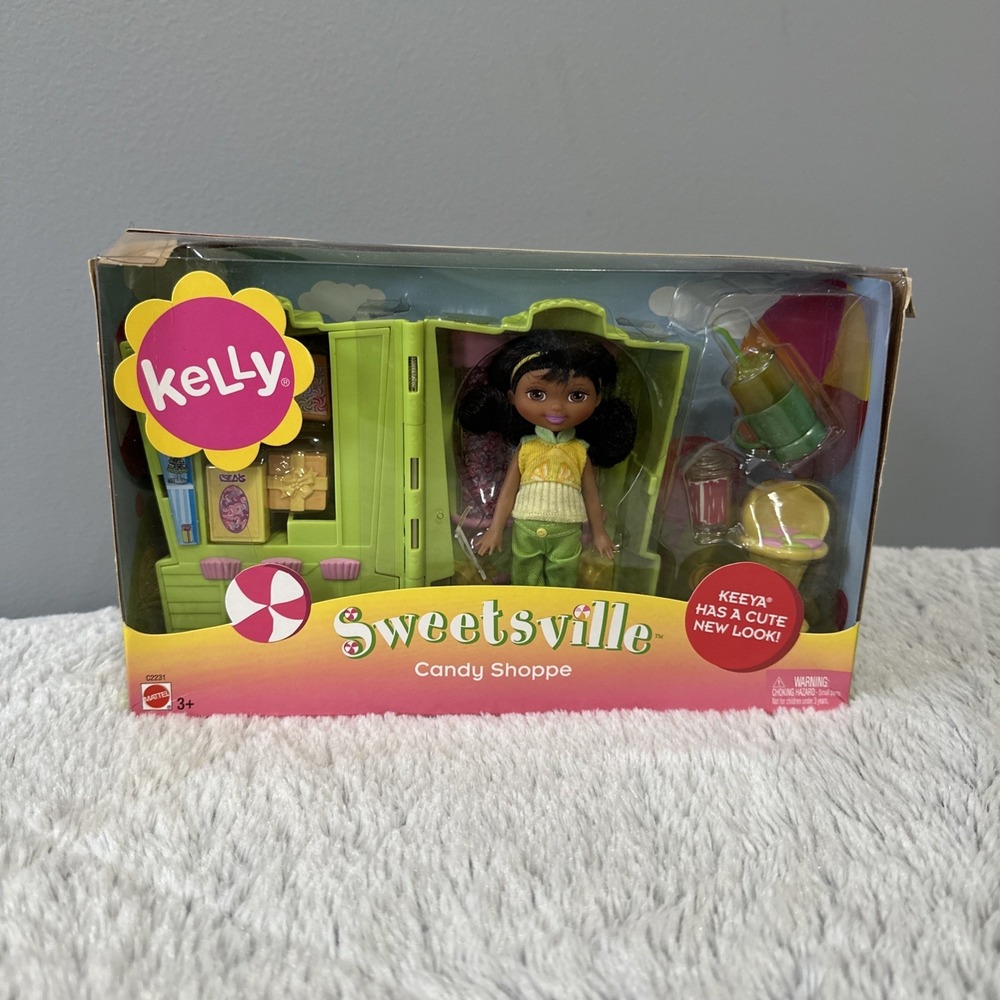 NEW IN BOX KELLY SWEETSVILLE CANDY SHOPPE MATTEL‎ DOLL SET C2231 NIB KEEYA